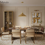 Cargar imagen en el visor de la Galería, Lámpara colgante cónica Aurenza de estilo rústico moderno: iluminación regulable para cocina y entrada.