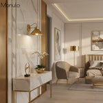 Charger l'image dans la visionneuse de galerie, Applique murale globe à bras courbé Aurenza – Lampe murale industrielle moderne pour salle de bain, chambre et couloir