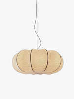 Load image into Gallery viewer, Japandi Silk Pumpkin Pendant Light Fixture for Dining Table, Kitchen Island and Living Room
