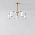 Load image into Gallery viewer, Talvior Faceted Glass Chandelier - Modern 5 Light Glass Lighting