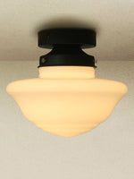 Load image into Gallery viewer, Art Deco UFO Milk Glass Fixed Ceiling Light