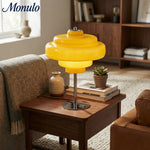 Cargar imagen en el visor de la Galería, Lámpara de mesa de cristal Koloro: moderna lámpara de niveles para espacios de estar o de trabajo