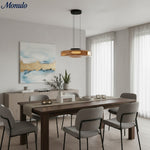 Cargar imagen en el visor de la Galería, Lámpara colgante de vidrio con forma de disco apilado Verdoma Iluminación nórdica contemporánea para cocinas