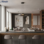 Cargar imagen en el visor de la Galería, Lámpara colgante de vidrio con forma de disco apilado Verdoma Iluminación nórdica contemporánea para cocinas