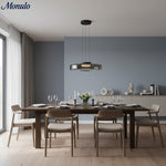 Cargar imagen en el visor de la Galería, Lámpara colgante de vidrio con forma de disco apilado Verdoma Iluminación nórdica contemporánea para cocinas