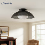 Cargar imagen en el visor de la Galería, Lámpara de techo minimalista Elorina Clean-Line Contemporary — Iluminación de techo para pasillos y entradas