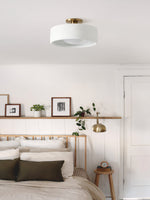 Load image into Gallery viewer, Cerova Porcelain Flush Mount Ceiling Light – Modern Low-Profile Fixture