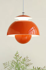 Cargar imagen en el visor de la Galería, Lámpara colgante nórdica de metal con forma de macarrón y capullo de flor LED con apertura superior