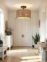 Load image into Gallery viewer, Bohemian Style Semi-Flush Mount Ceiling Light