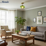 Load image into Gallery viewer, Verdoma Textured Ribbed Glass Flush Ceiling Light Farmhouse Style for Dining and Hallways