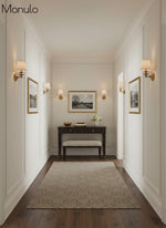 Load image into Gallery viewer, Rowan Drum Shade Wall Sconce – Fabric Sconce Light for Cozy Cottage Lighting