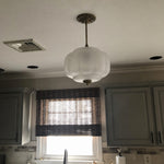 Load image into Gallery viewer, Eloise Scallop Vintage Milk Glass Semi-Flush Mount Pendant Light