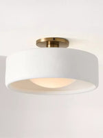 Load image into Gallery viewer, Cerova Porcelain Flush Mount Ceiling Light – Modern Low-Profile Fixture