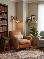 Load image into Gallery viewer, Furium Brass Accordian Wall Sconce - Retro Scalloped Bedside Lighting