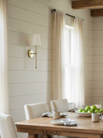 Charger l'image dans la visionneuse de galerie, Applique murale nordique en tissu et laiton rustique