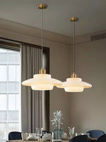 Load image into Gallery viewer, Modern Milk Glass Pendant Light