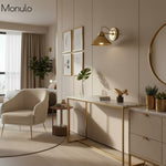 Cargar imagen en el visor de la Galería, Aplique de pared Aurenza con brazo curvo y forma de globo: lámpara de pared industrial moderna para baño, dormitorio y pasillo.