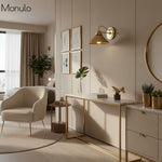Cargar imagen en el visor de la Galería, Aplique de pared Aurenza con brazo curvo y forma de globo: lámpara de pared industrial moderna para baño, dormitorio y pasillo.