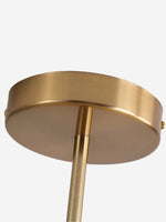 Cargar imagen en el visor de la Galería, Lámpara de techo con disco de vidrio Bauhaus de latón retro