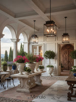 Load image into Gallery viewer, Yolvira Modern Outdoor Pendant Light – Porch Hanging Lantern Design