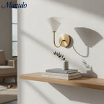 Load image into Gallery viewer, Kysara Soft Linen Shade Sculptural Minimal Wall Lamp for Bedside & Bathroom