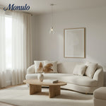 Load image into Gallery viewer, Merin Geometric Glass Chandelier – Modern Architectural Lighting for Dining Room or Foyer