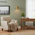 Cargar imagen en el visor de la Galería, Aplique de pared Aurenza con brazo curvo y forma de globo: lámpara de pared industrial moderna para baño, dormitorio y pasillo.