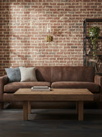 Cargar imagen en el visor de la Galería, Aplique de vidrio transparente Derlina: elegante aplique para tocador individual o triple