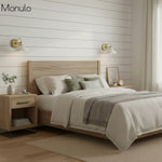 Cargar imagen en el visor de la Galería, Aplique de pared Aurenza con brazo curvo y forma de globo: lámpara de pared industrial moderna para baño, dormitorio y pasillo.