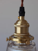 Load image into Gallery viewer, Ribbed Glass Pendant Light – Stylish Brass and Glass Pendant Light for Kitchen & Modern Interiors