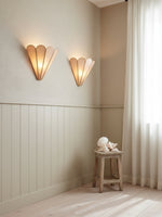 Load image into Gallery viewer, Lumica Retro Faceted Sconce - Brass Capiz Shell Wall Light for Bedroom