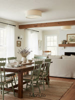 Load image into Gallery viewer, Dumora Drum Flush Mount Ceiling Light - Linen Shade Modern Elegance