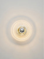 Cargar imagen en el visor de la Galería, Aplique de cristal acanalado: moderna lámpara de pared de disco para dormitorio