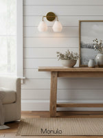 Load image into Gallery viewer, Merin Multi-Head Wall Lamp – Minimalist Metal & Glass Vanity Fixture