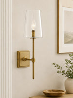 Load image into Gallery viewer, Derlina Clear Glass Sconce - Elegant Single To Triple Vanity Sconce