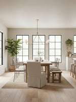 Cargar imagen en el visor de la Galería, Lámpara de araña Diora con pantalla de lino: lámpara de comedor e isla de 2 o 4 luces