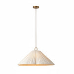 Cargar imagen en el visor de la Galería, Lámpara colgante Luminella extragrande con borde festoneado – Lámpara colgante de tela suave para comedor