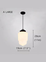 Load image into Gallery viewer, Vintage Art Deco Milk Glass Pendant Light
