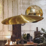 Load image into Gallery viewer, Hammered Brass Suspension Light