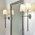 Cargar imagen en el visor de la Galería, Aplique de Pared con Pantalla de Tela Clásica Bryant Estilo Elegante - Iluminación de Mesita de Noche para Dormitorio
