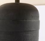 Charger l'image dans la visionneuse de galerie, Lampe de table Ceruna à base en céramique texturée avec abat-jour en tissu - Éclairage moderne de chevet pour chambre à coucher