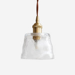 Load image into Gallery viewer, Clear hammered glass pendant light