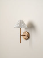 Load image into Gallery viewer, Luminella Elegant Bronze Linen Wall Light – Classic Design for Bedroom & Hallway