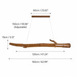 Cargar imagen en el visor de la Galería, Wood Color Resin Linear Branch Pendant Light