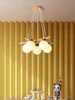 Load image into Gallery viewer, Wooden Star With Glass Chandelier
