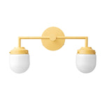 Cargar imagen en el visor de la Galería, Aplique de pared moderno de cristal opalino para tocador – Lámpara de pared de baño de cristal opalino