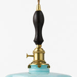 Charger l'image dans la visionneuse de galerie, Vintage scalloped opaline glass pendant light view 10