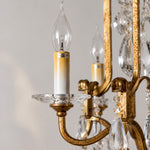 Cargar imagen en el visor de la Galería, Antique Bronze 4-Light Crystal Mini Chandelier