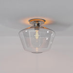 Load image into Gallery viewer, Merin Clean-Line Glass Flushmount Fixture — Contemporary Ceiling Light for Kitchens & Living Rooms