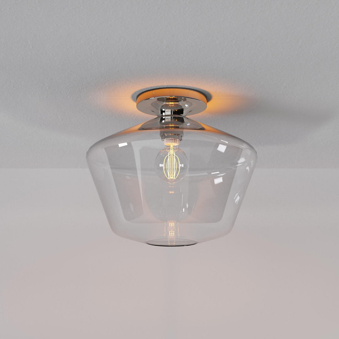 Plafonnier en verre géométrique minimaliste et élégant Merin
